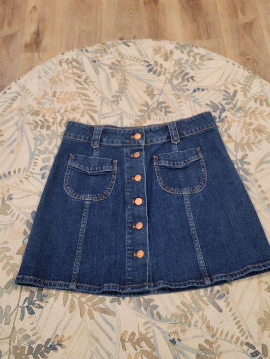 Madewell Dresses & Skirts - Madewell Dark Blue Button-Front Denim A-Line Skirt